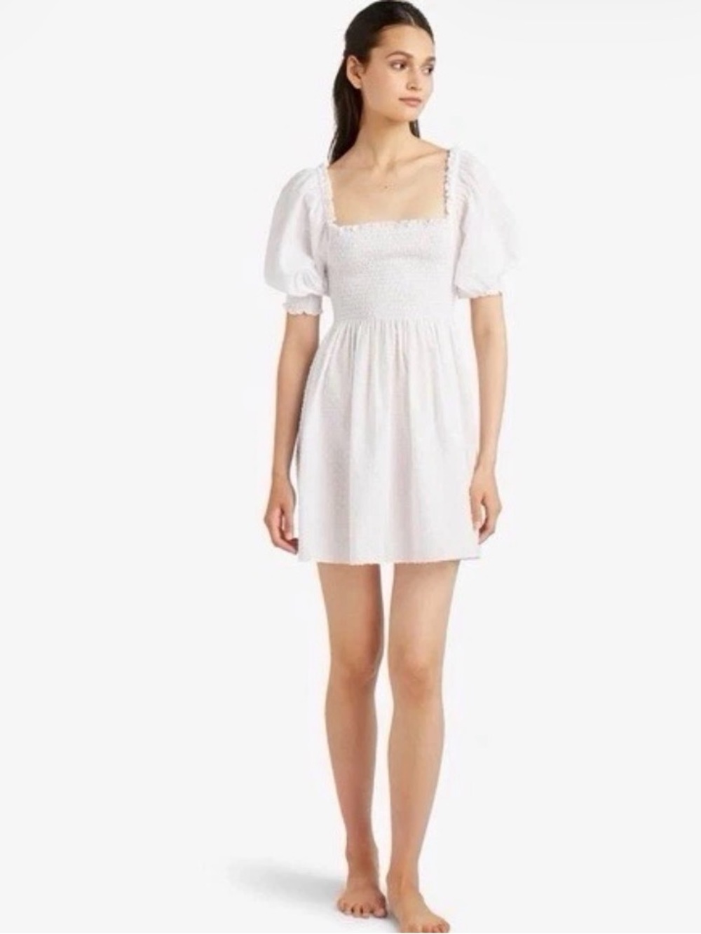 HILL HOUSE The Athena Nap Dress white Swill Dot